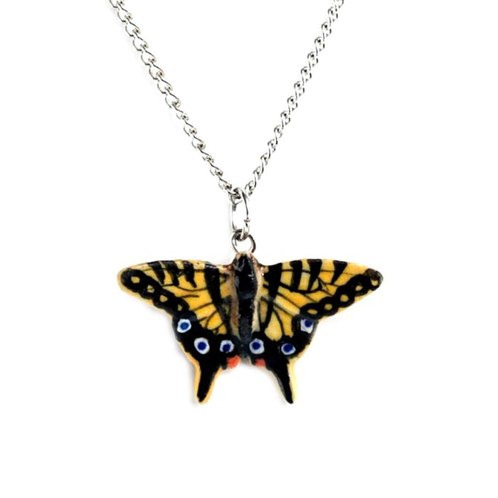Swallowtail Butterfly Pendant Porcelain Jewelry