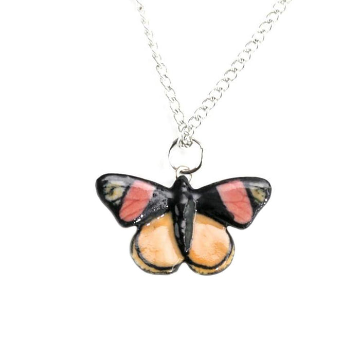 Butterfly - Painted Beauty Butterfly Pendant Porcelain Jewelry