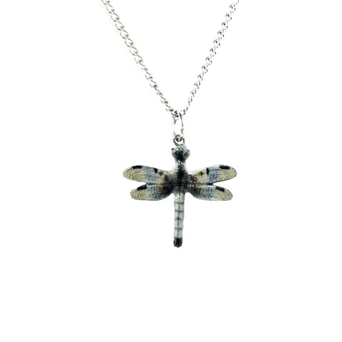 Dragonfly - Blue Dragonfly Pendant Porcelain Jewelry