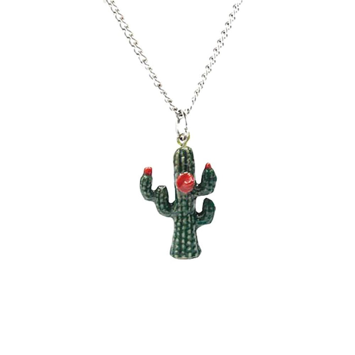 RETIRING SOON - Saguaro Cactus Pendant Porcelain Jewelry