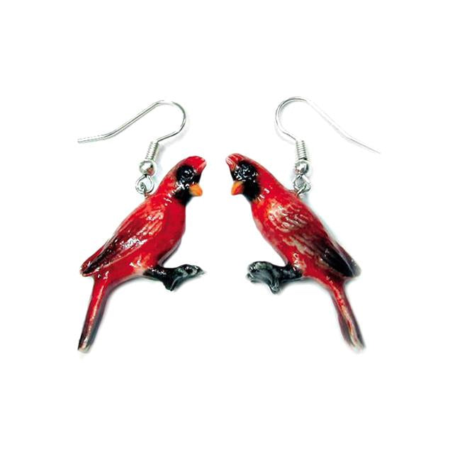 Cardinal Porcelain Earrings
