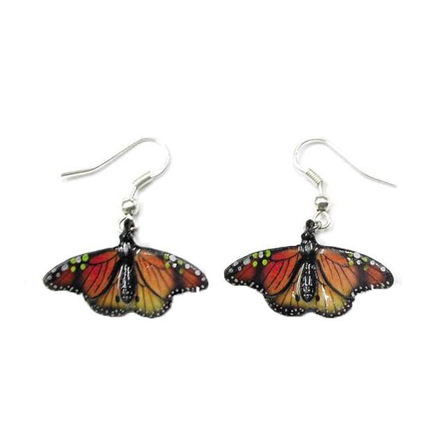 Monarch Butterfly Porcelain Earrings
