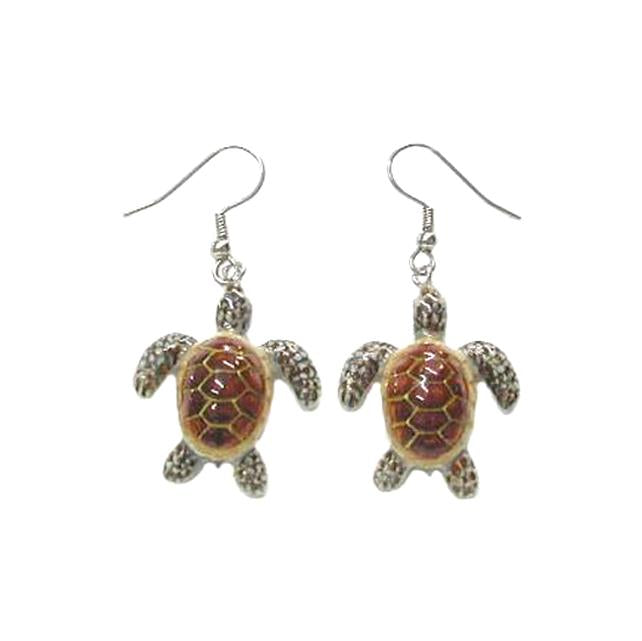 Sea Turtle Porcelain Earrings