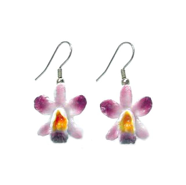 Magenta Orchid Porcelain Earrings