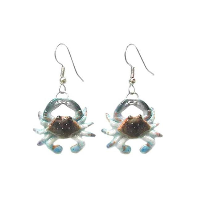 Crab - Blue Crab Porcelain Earrings