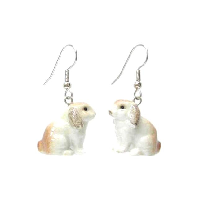 Lop-earred Rabbit Porcelain Earrings