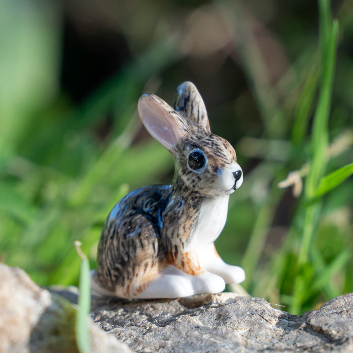 Rabbit - Jackrabbit "Bounder" - miniature porcelain figurine