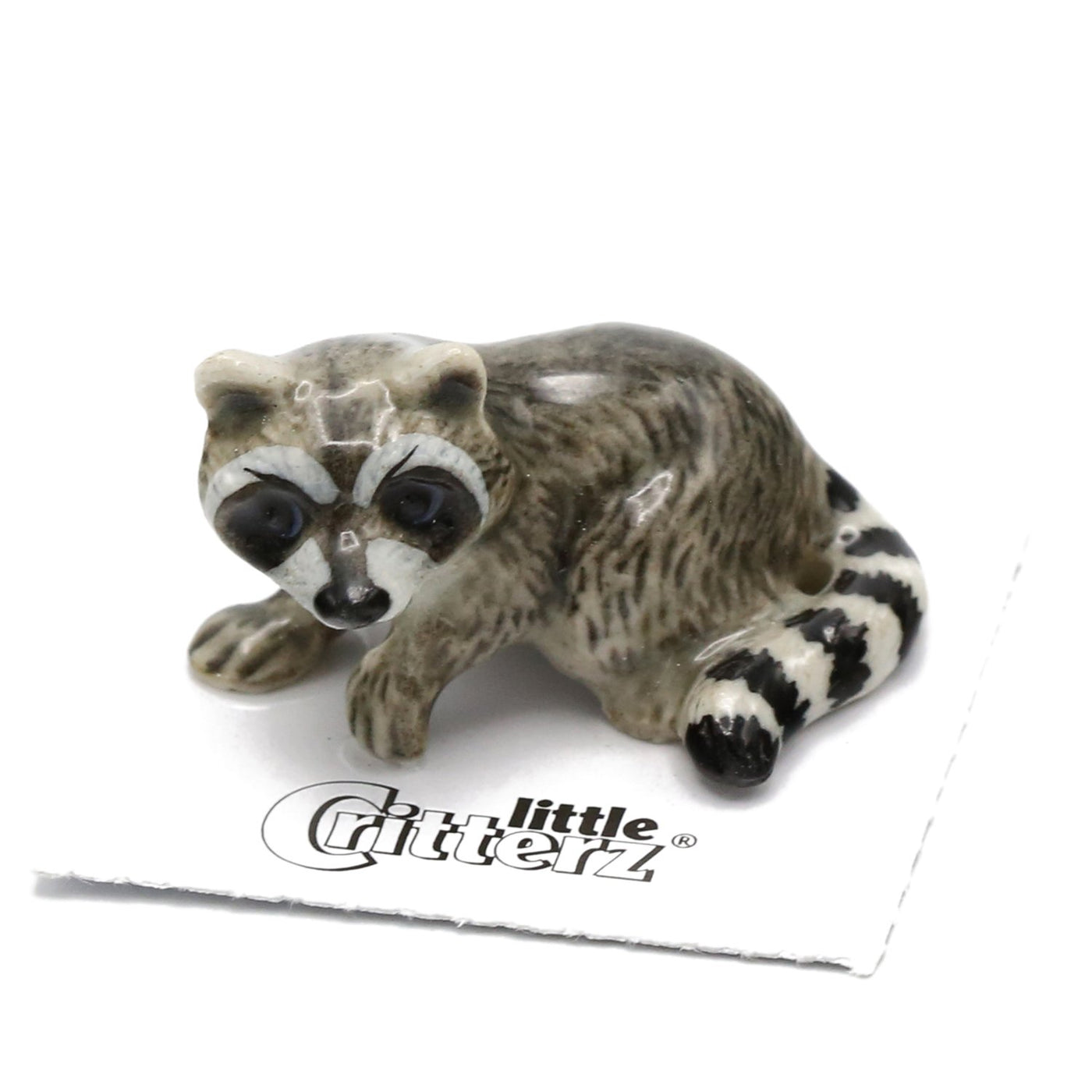 Mini Racoon Figures Porcelain Raccoon Miniature - Animal Figurines — Little Critterz