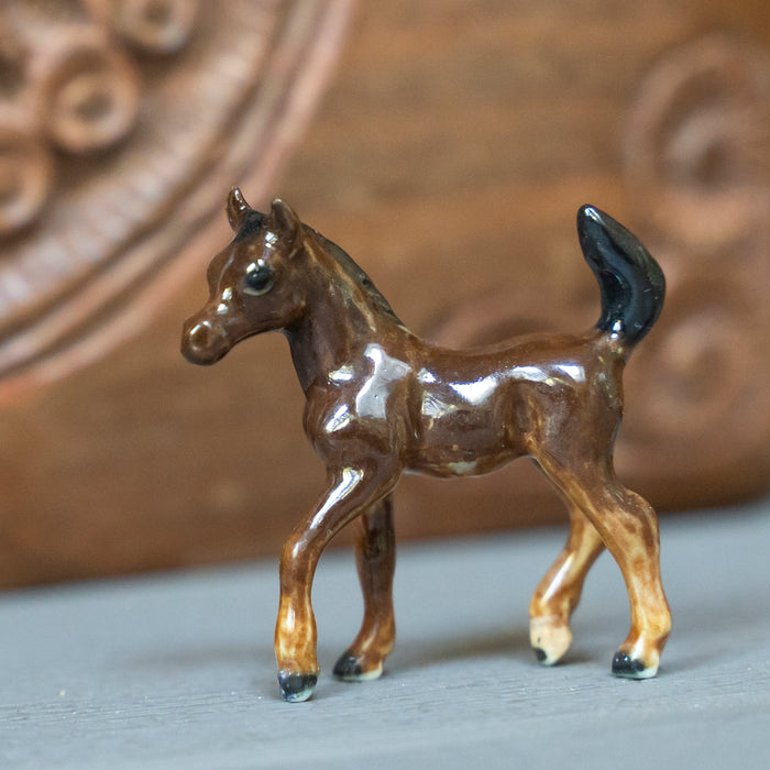 Horse - Porcelain Arabian Colt  "Asil" - miniature porcelain figurine