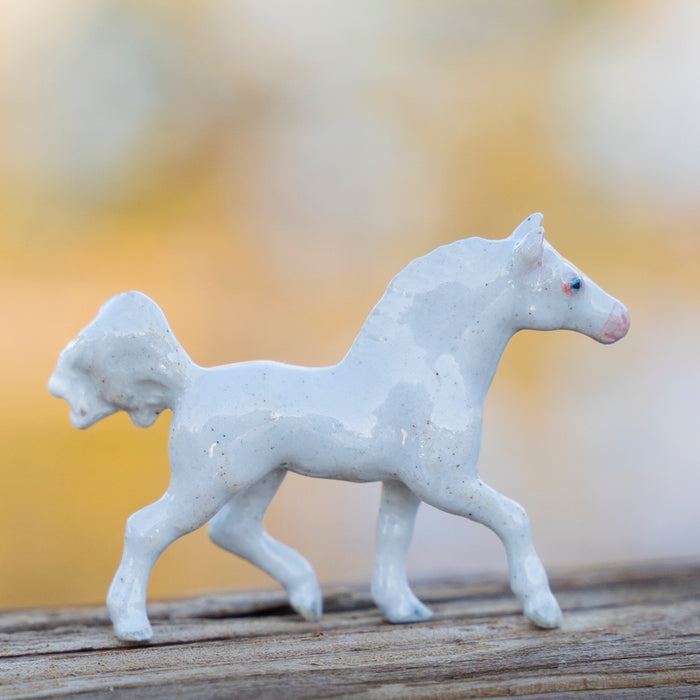 Horse - American Saddlebred "Crystal" - miniature porcelain figurine