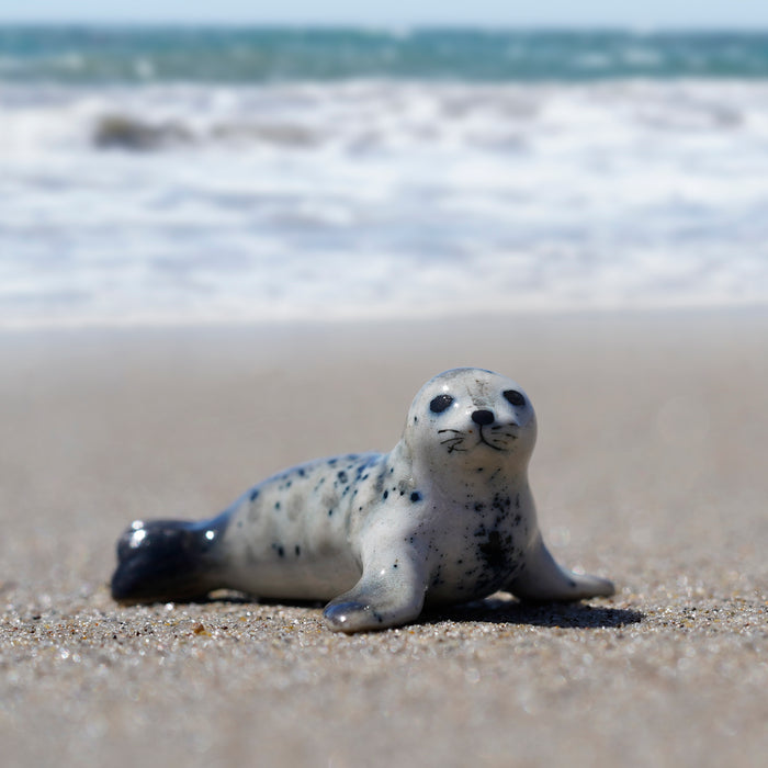Seal - Harbor Seal Pup "Andre" - miniature porcelain figurine