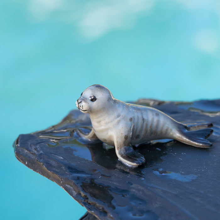 Seal  - Monk Seal "Makana" - miniature porcelain figurine