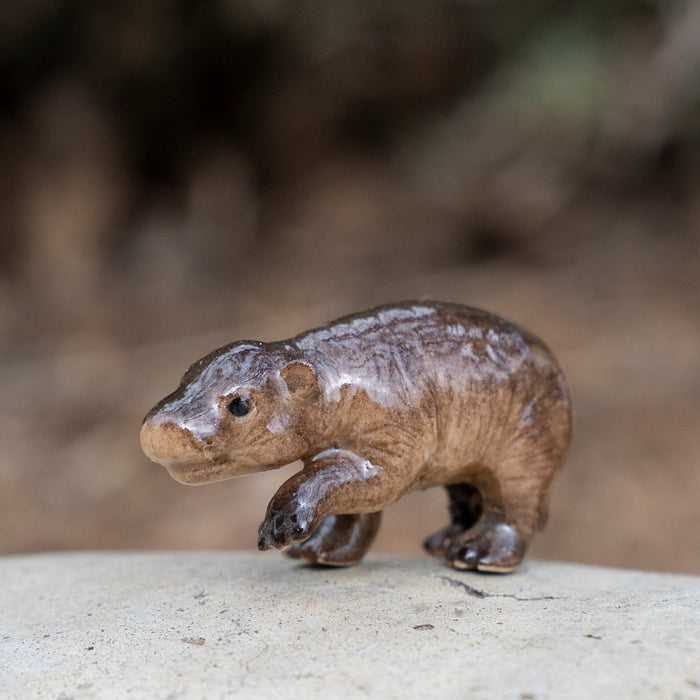 Pygmy Hippo  "Liberia" - miniature porcelain figurine
