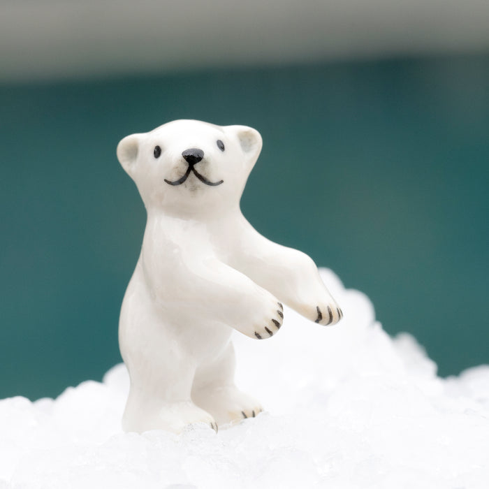 Polar Bear Cub "Conrad"- miniature porcelain figurine