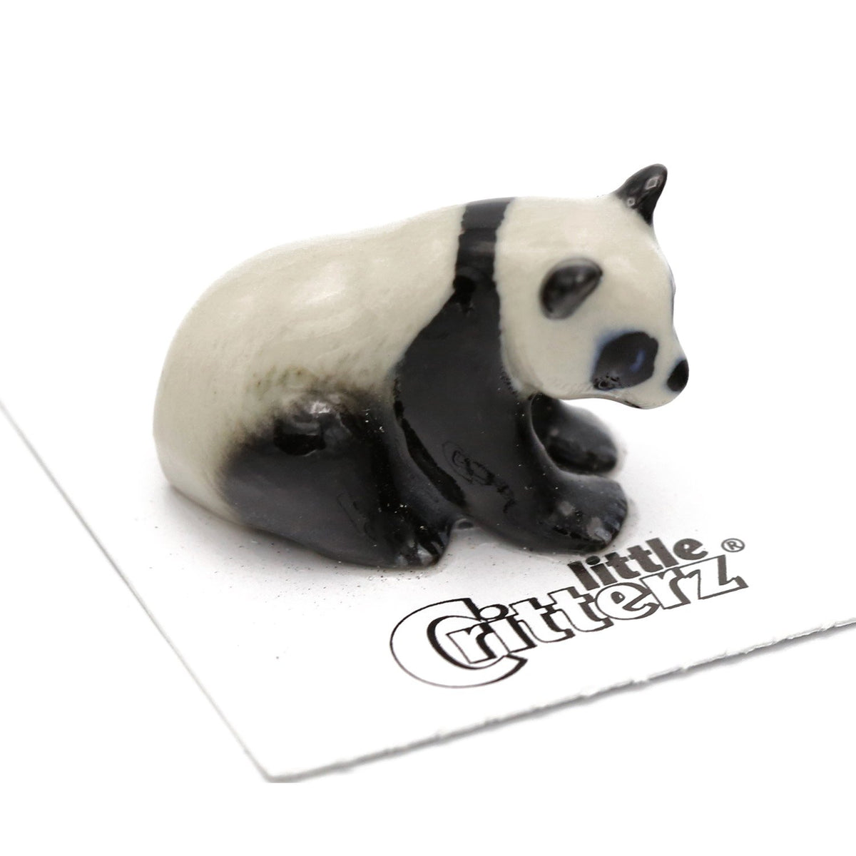 Panda Cub Figurine - Porcelain Animal Miniatures — Little Critterz