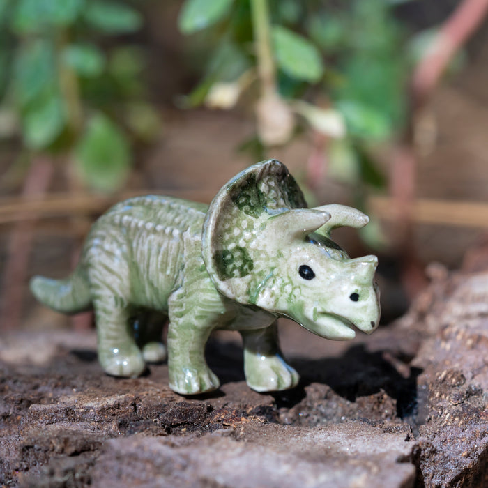 Triceratops "Frill" - miniature porcelain figurine