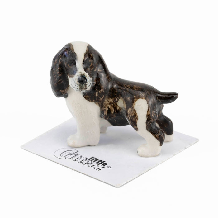 English Springer Spaniel  "Millie"- miniature porcelain figurine