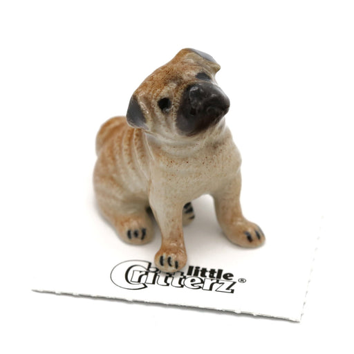 Pug Figurine - Porcelain Animal Miniatures — Little Critterz