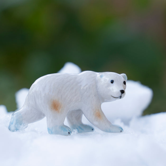 Bear - Polar Bear "Beaufort" - miniature porcelain figurine