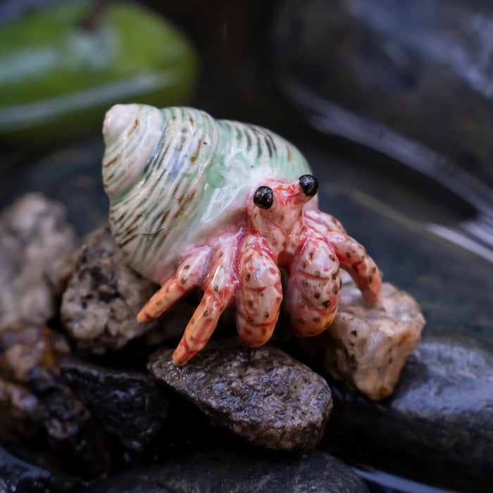 Crab "Hermit" - miniature porcelain figurine