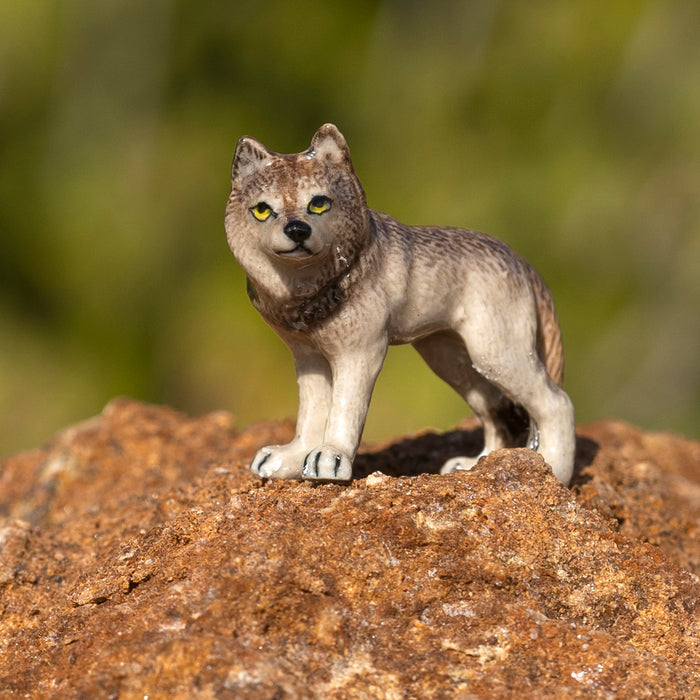 Wolf "Timber" - miniature porcelain figurine