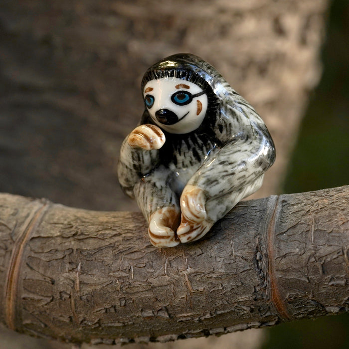 Sloth - Three-toed Sloth  "Buttercup" - miniature porcelain figurine