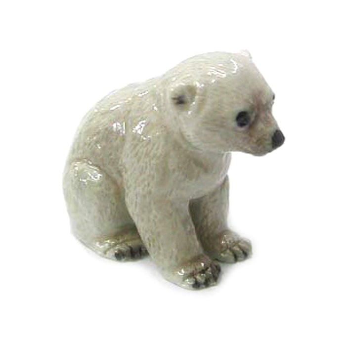 Polar Bear Cub - Porcelain Animal FIgurines - Northern Rose, Little Critterz