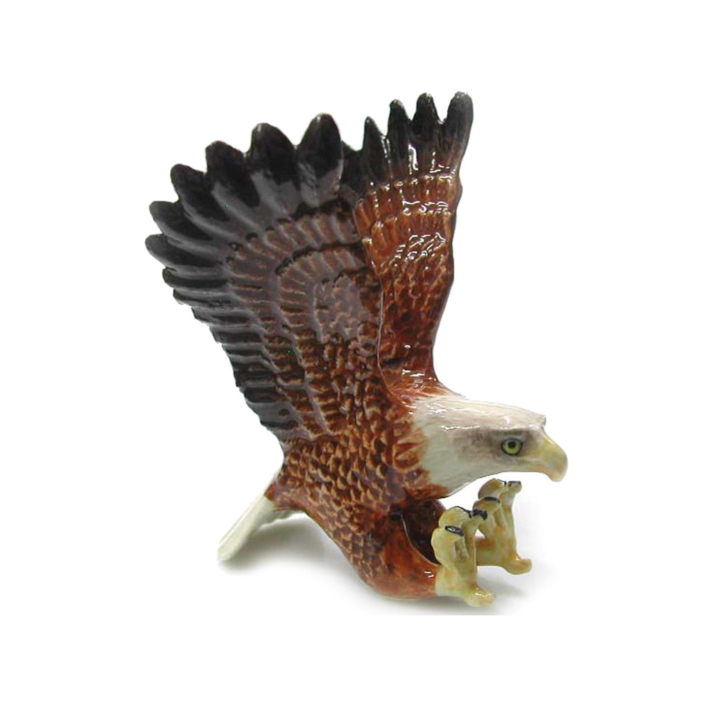 Bald Eagle Fishing - Porcelain Animal FIgurines - Northern Rose, Little Critterz
