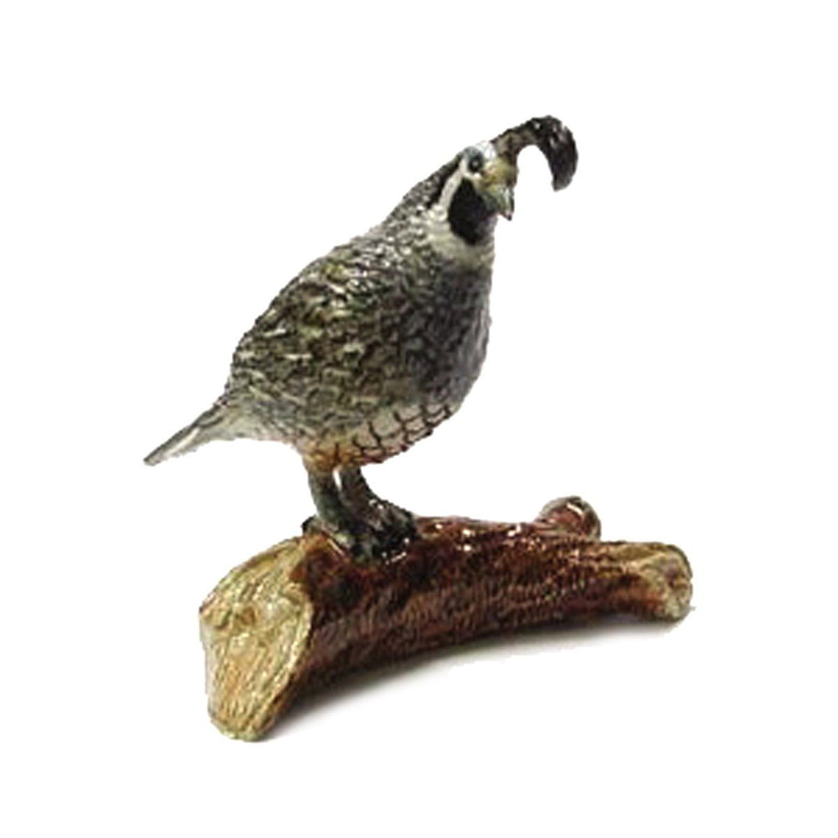Quail on Branch - Porcelain Animal Figurines — Little Critterz