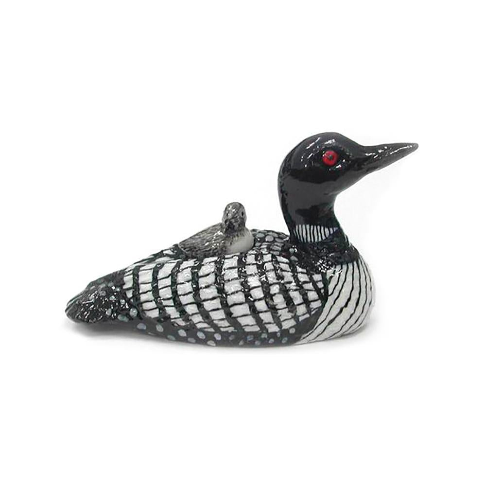 Loon with Chick - Porcelain Animal FIgurines - Northern Rose, Little Critterz