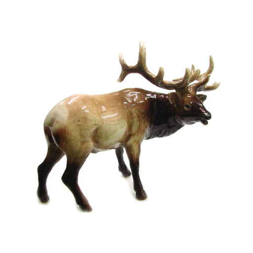 Elk Gazing Left - Porcelain Animal FIgurines - Northern Rose, Little Critterz