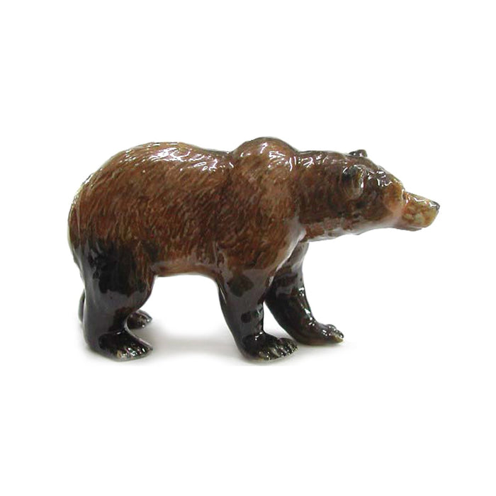 Grizzly Bear Walking - Porcelain Animal FIgurines - Northern Rose, Little Critterz