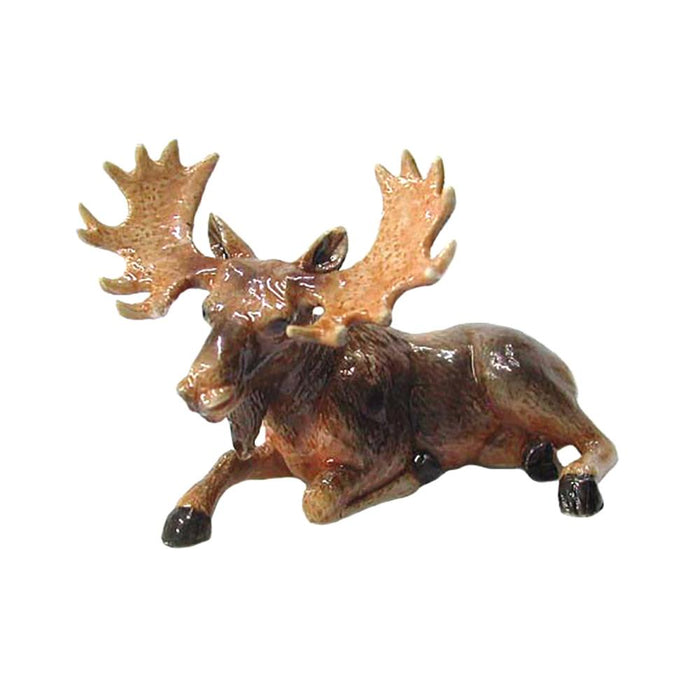 Moose Lying Down - Porcelain Animal FIgurines - Northern Rose, Little Critterz