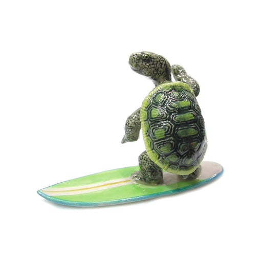 Surfer Turtle - Porcelain Animal FIgurines - Northern Rose, Little Critterz