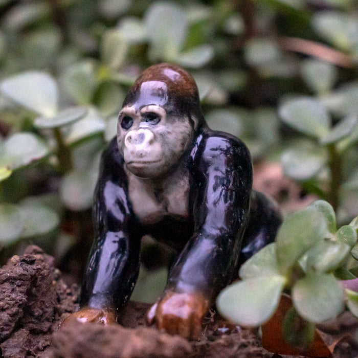 Gorilla - miniature porcelain figurine