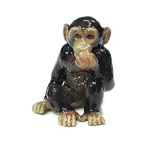 Chimp Baby - Porcelain Miniatures - Porcelain Animal FIgurines - Northern Rose, Little Critterz