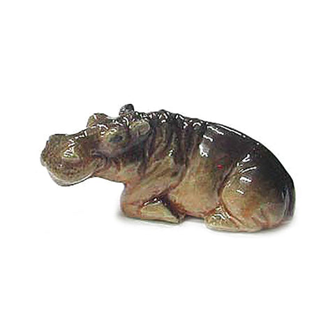 Hippo Baby - Porcelain Hippo Figurine - Porcelain Animal FIgurines - Northern Rose, Little Critterz
