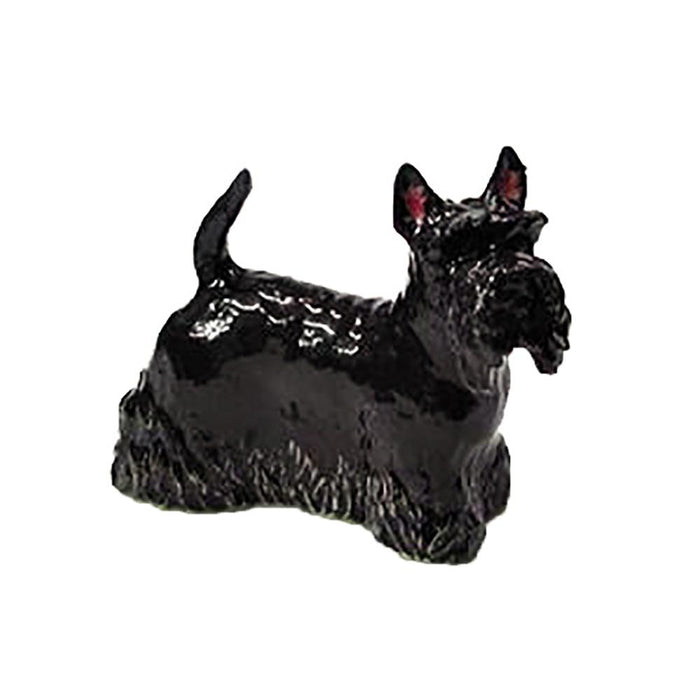 Dog - Black Scottish Terrier - Porcelain Animal FIgurines - Northern Rose, Little Critterz