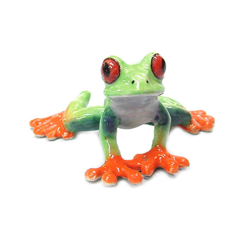 Red-Eyed Tree Frog - miniature porcelain figurine