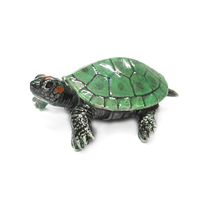 Green Turtle - Porcelain Animal FIgurines - Northern Rose, Little Critterz