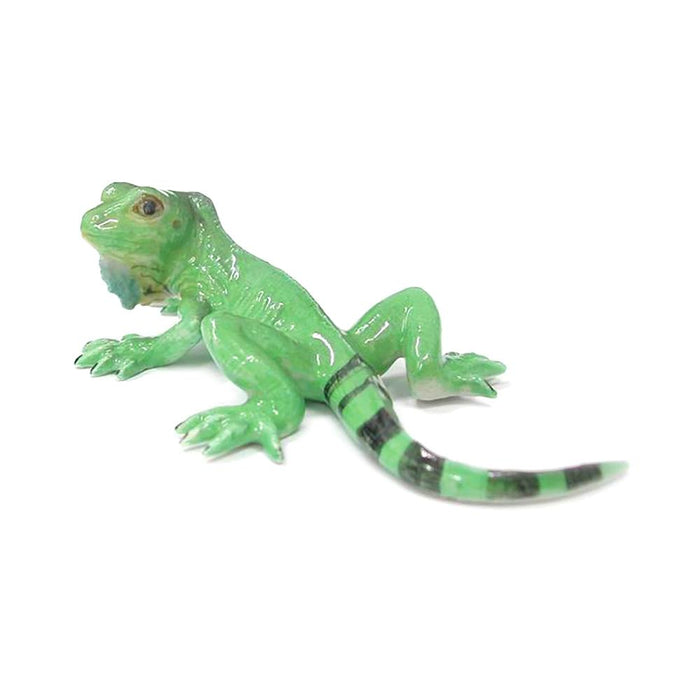 Green Iguana - miniature porcelain figurine