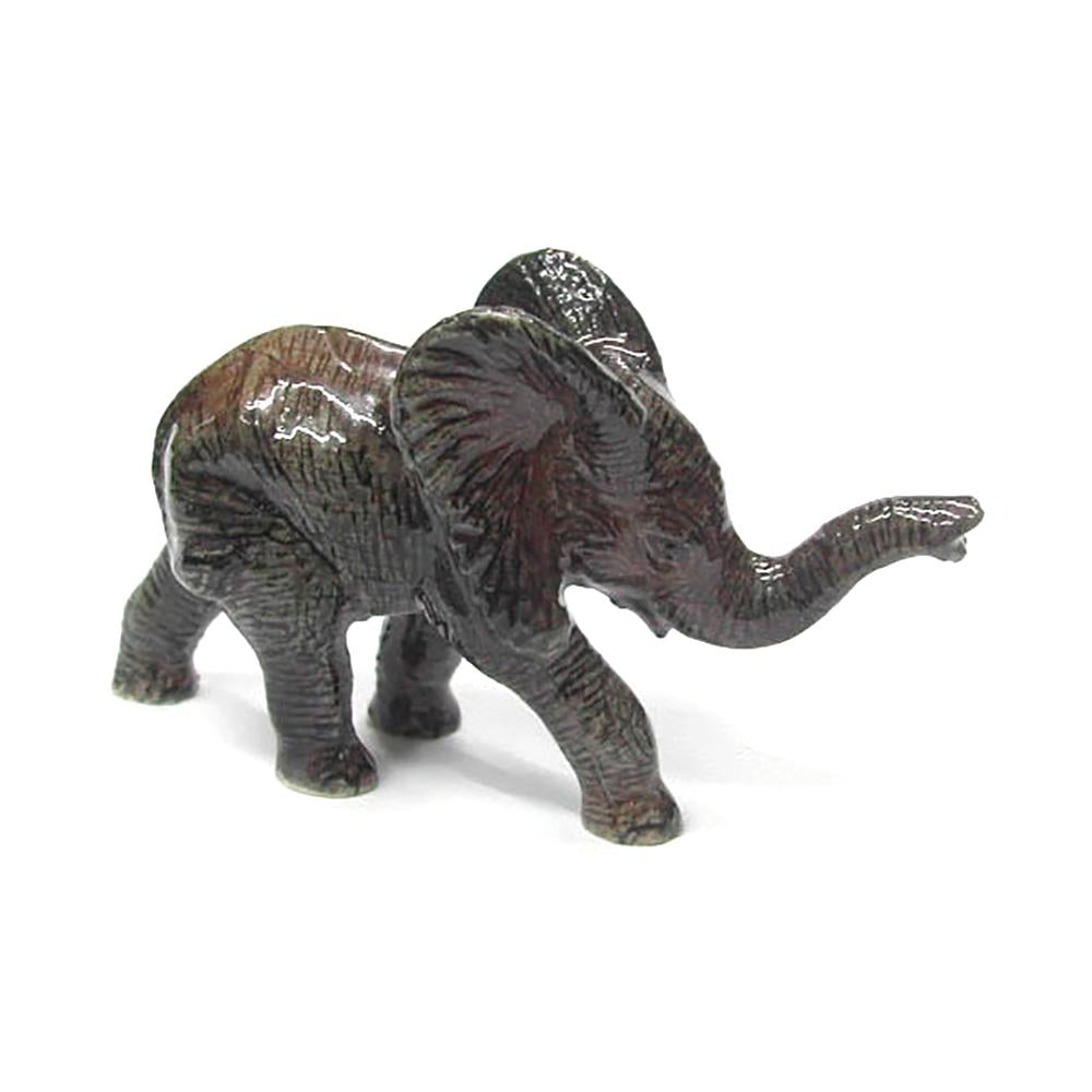 Elephant Calf - Porcelain African Elephant Calf - Porcelain Animal FIgurines - Northern Rose, Little Critterz