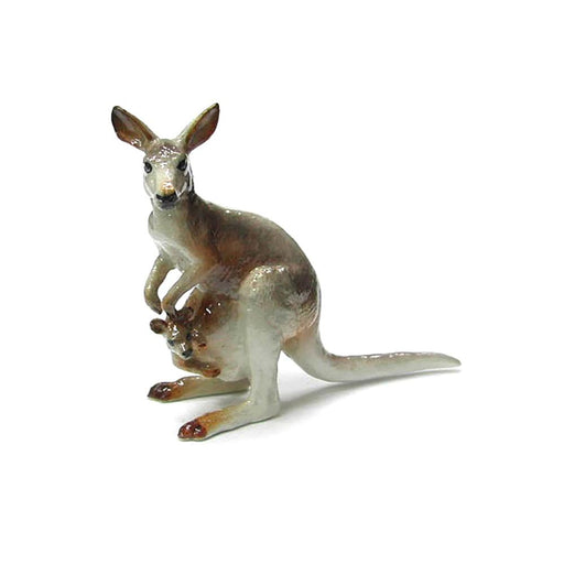 Gray Kangaroo - Porcelain Animal FIgurines - Northern Rose, Little Critterz