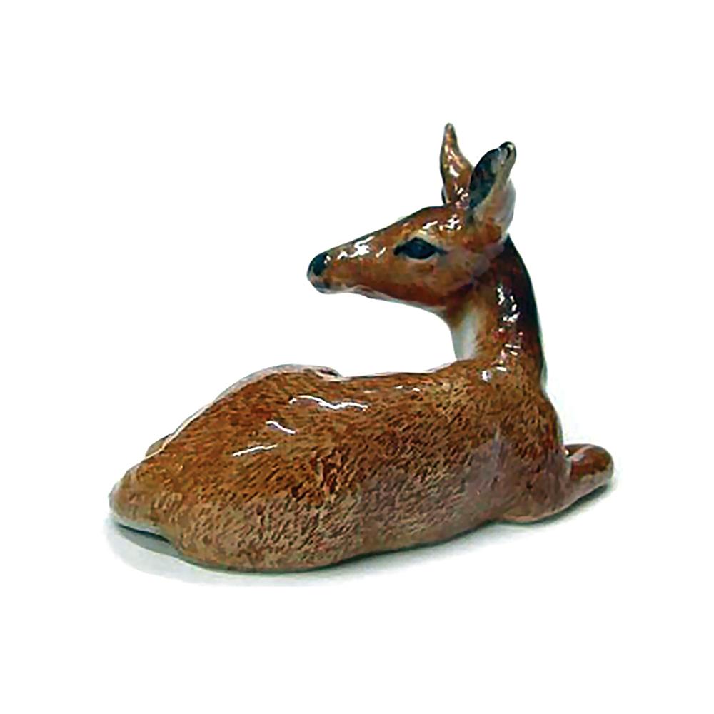 White Tailed Deer Doe - miniature porcelain figurine