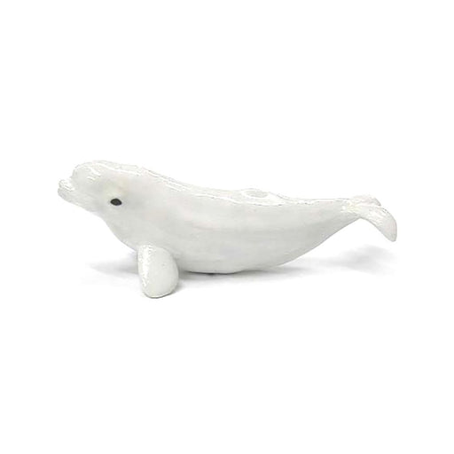 Whale - Beluga Whale Calf Figurine - Porcelain Animal FIgurines - Northern Rose, Little Critterz