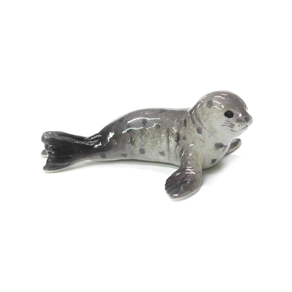 Harbor Seal Pup - Porcelain Animal FIgurines - Northern Rose, Little Critterz