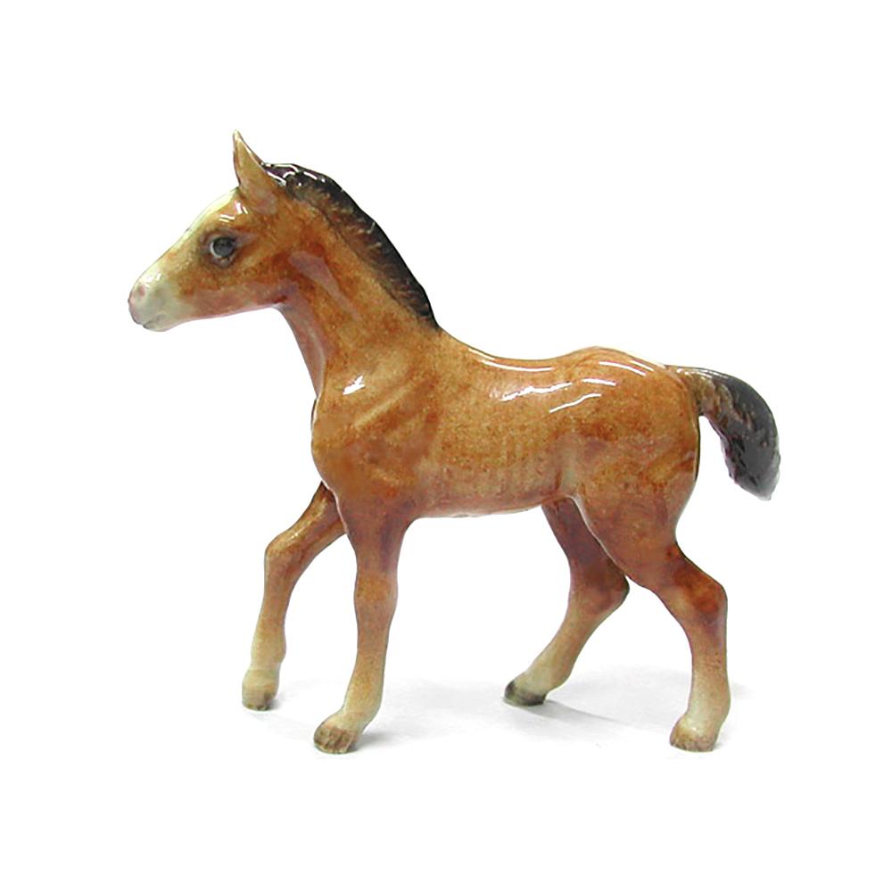 Horse Figurine - Bay Foal Standing - Porcelain Animal FIgurines - Northern Rose, Little Critterz