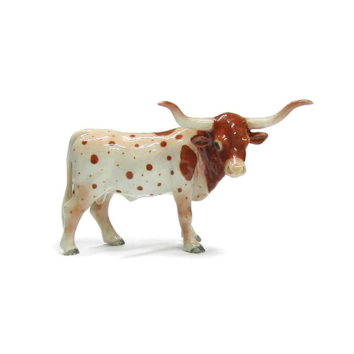 Texas Longhorn - Porcelain Animal FIgurines - Northern Rose, Little Critterz