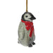 Penguin with a Red Bow Christmas Ornament - Porcelain Animal FIgurines - Northern Rose, Little Critterz