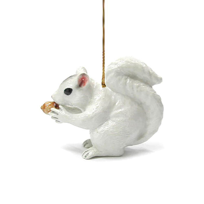 White Squirrel Ornament - Porcelain Animal FIgurines - Northern Rose, Little Critterz